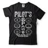Pilot T-shirt Father's Day Gift Funny T-shirt Pilot's Six Pack Gym Workout Tee