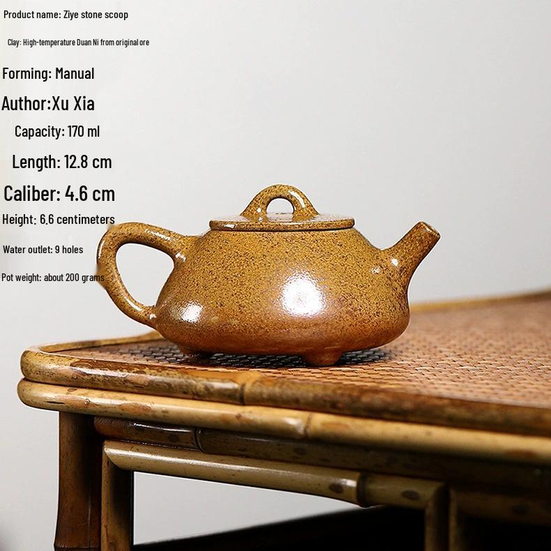 Handmade Yixing Purple Clay Teapot for Home Use - Ziyuan Shiqiao Clay