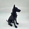 Lifelike Sitting Doberman Pinscher Figurine Exquisite Cool Dog Statue for Car Dashboard Desk Bookshelf Home Decor Holiday Gift
