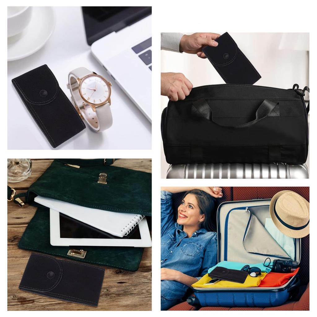Velvet Watch Case for One Portable Watch Pouch with Core Trip Watch Unisex "Vibrly" Shock-Absorbing Watch, Built-in Board, Scratch-Resistant,