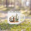 Adventure Day Caravan Printed Camper Mugs Camping Enamel Mug Campfire Party Beer Juice Cup Mountain Handle Cups Gifts for Camper
