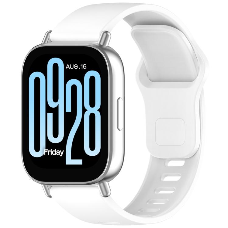 

Однотонный силиконовый ремешок для часов с обратной застежкой For Redmi Watch 5 Active белый
