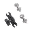 Double 1/4 Screw Universal Adjustable Mount With 360Swivel Ball Head Bracket For Display Monitor Bike Phone Holder