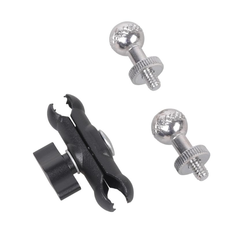 Double 1/4 Screw Universal Adjustable Mount With 360Swivel Ball Head Bracket For Display Monitor Bike Phone Holder