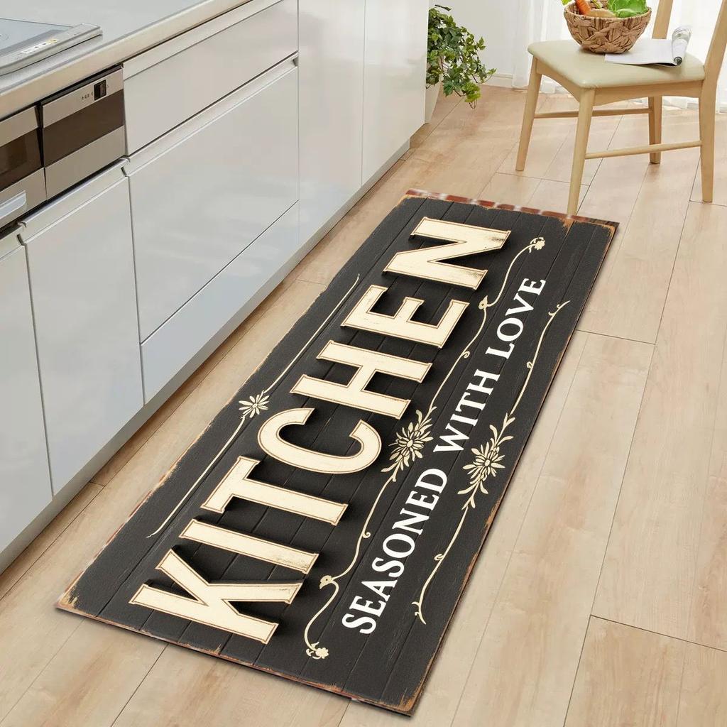 Langer Streifen Diatomit Fußmatte für Küche, Ölabsorbierende Fußmatte für Flur, Überbrückungsteppich, Heimdekoration