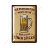 Beer poster on the wall, metal plaque 20x30cm