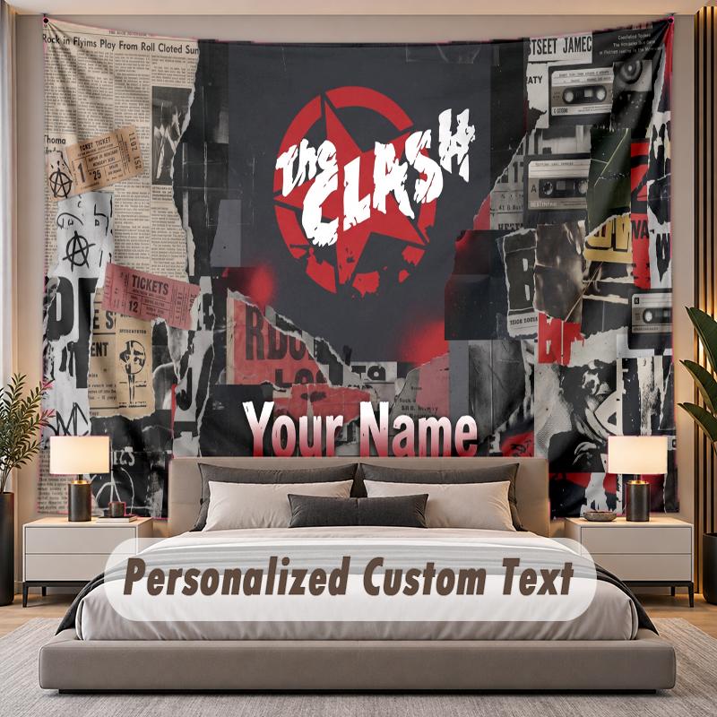 Custom Name Text Tapestry The Cure Personalized Polyester Wall Tapestry For Bedroom And Room
