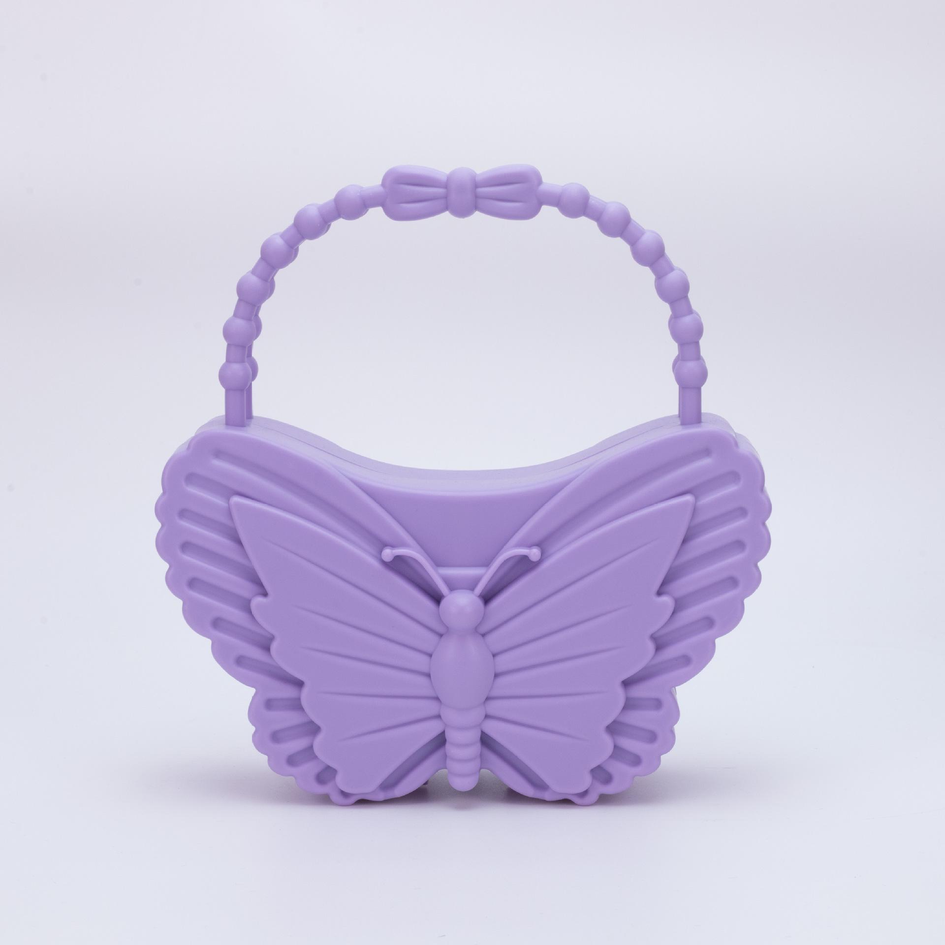 

Сумка-желе для кукол Bohao Butterfly Barbie: Стильная, универсальная, устойчивая к грязи и легко моющаяся летняя женская сумка. 220x90x140 mm светло-фиолетовый