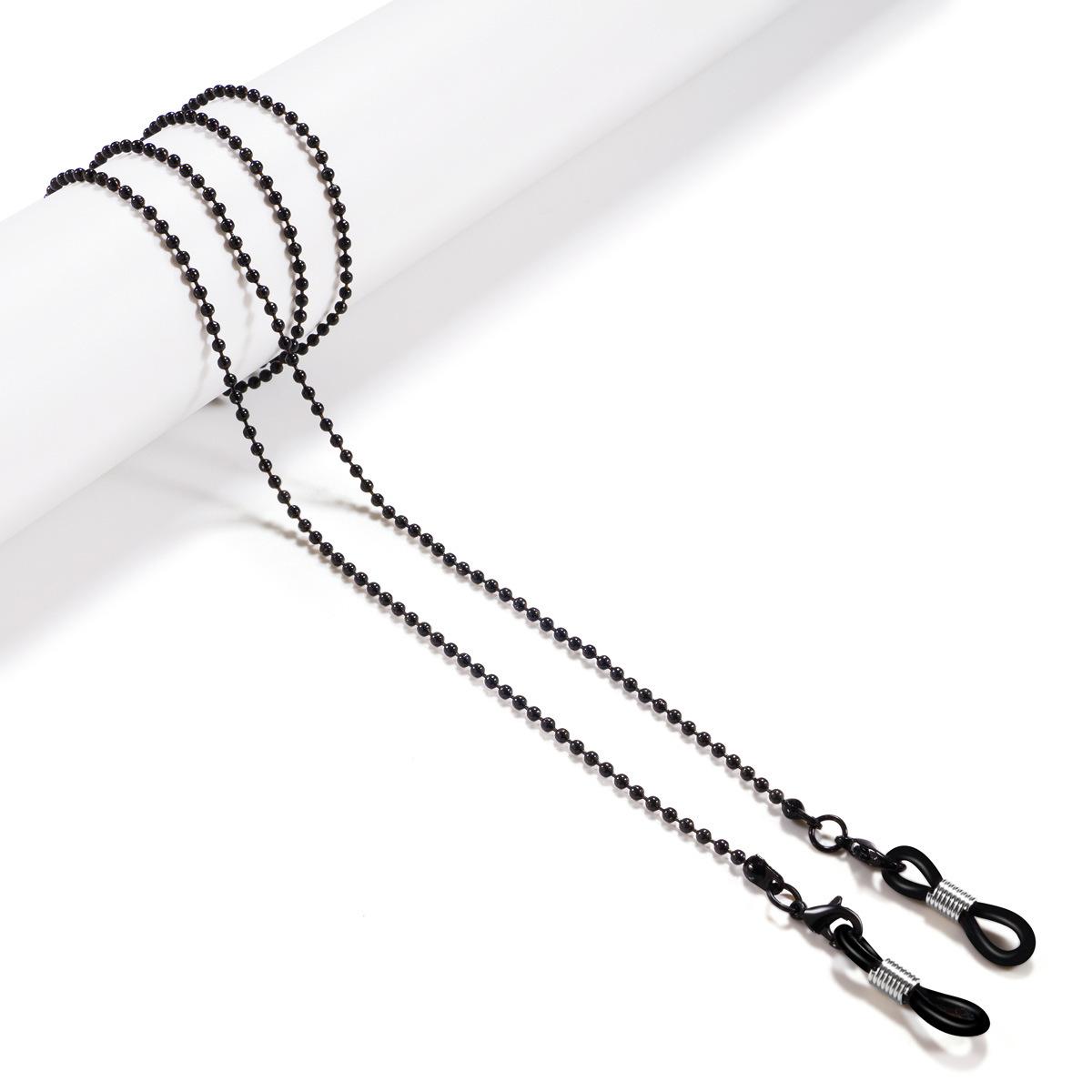 

Fashion Woman Sunglasses Chain Cylinder Pearl Flower Glasses Hanging Rope Anti-Lost Eyewear Mask Lanyard Women Chain Cord чорний