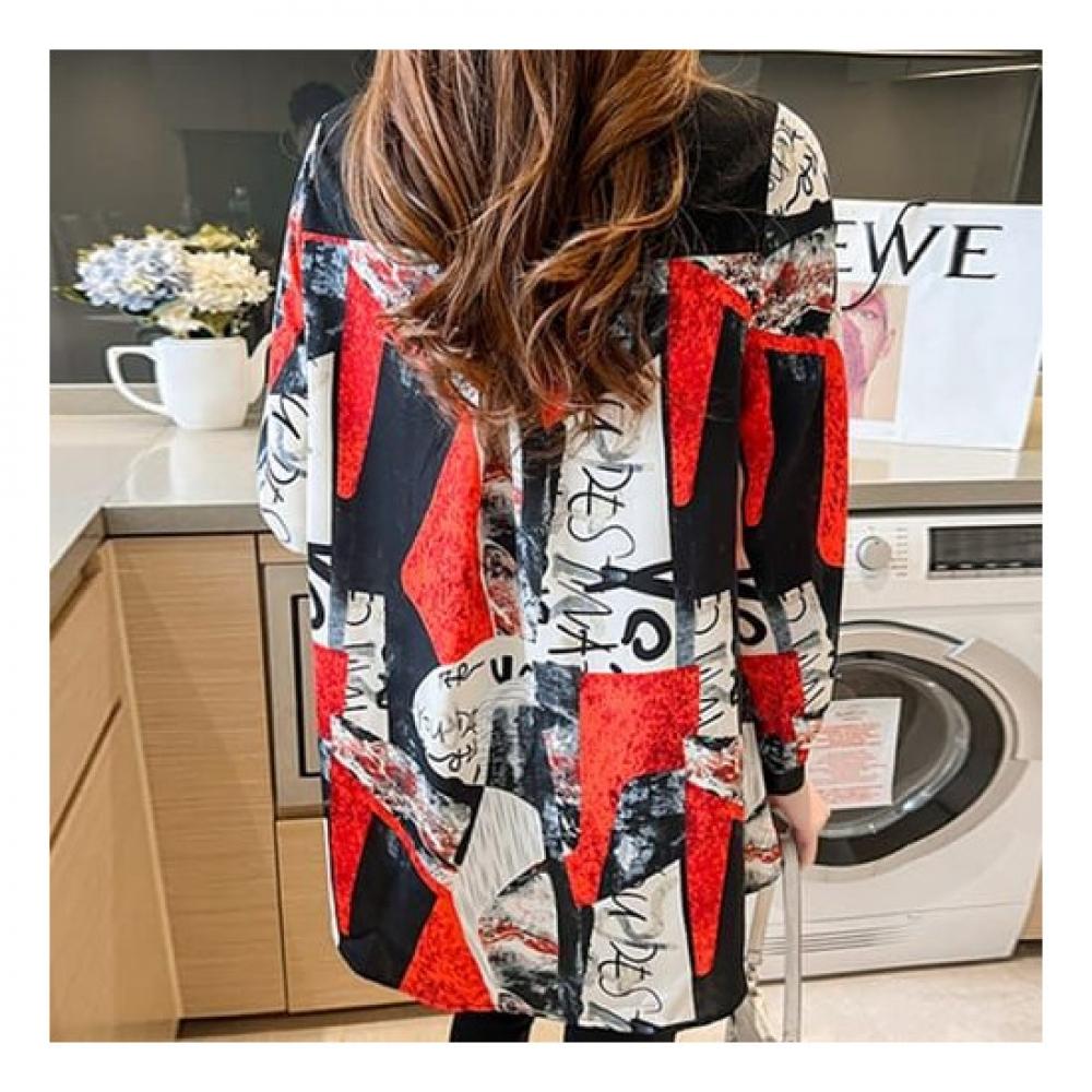 Navava Unisex VinTage PaTTern Round Neck Long Sleeve T shirT nT1374
