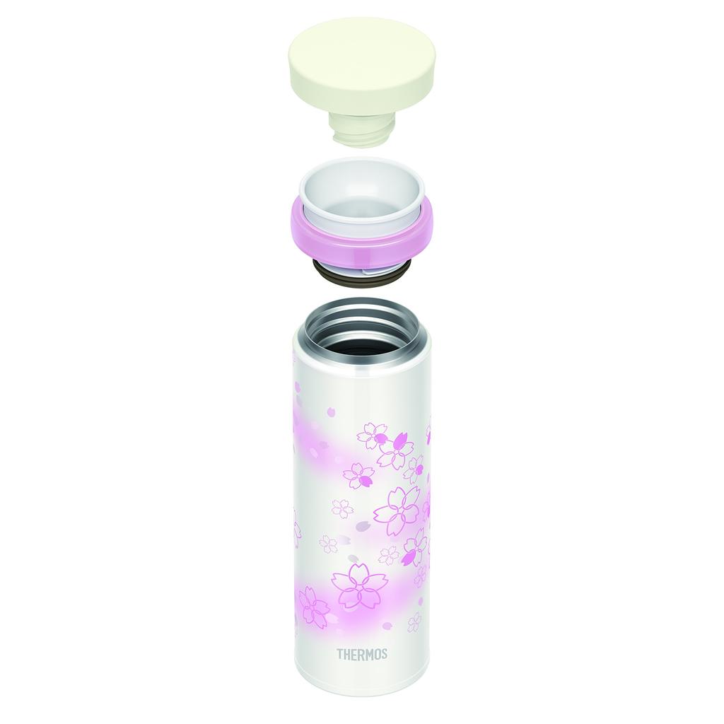 Thermos Vacuum Insulated Portable Light Cherry Blossom USS Japanese-made Mug, 0.35L, Design, JNY-351