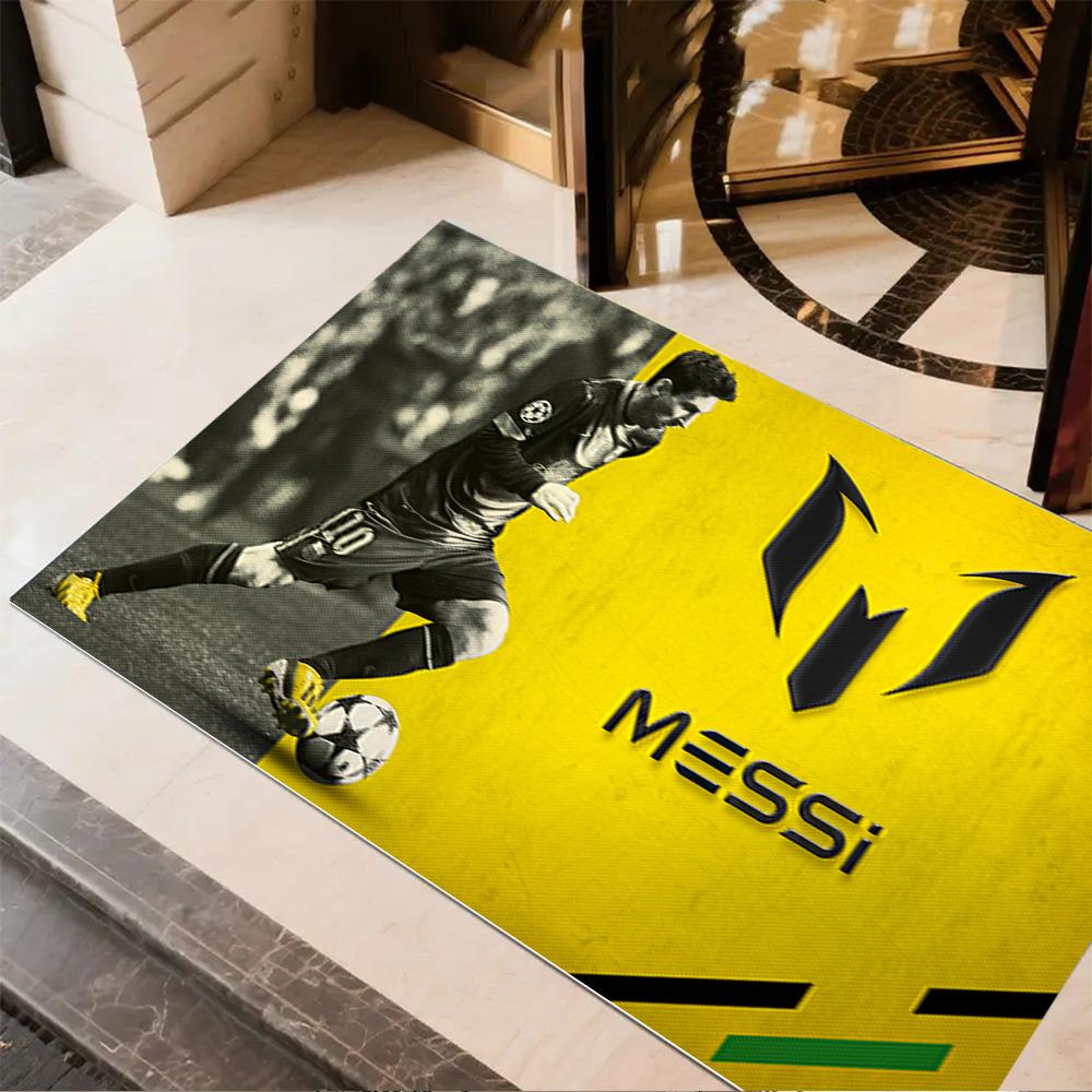 Argentina's Messi Action Floor Mat Suitable for Entryway Bedrooms Decorate room Playrooms Antislip Carpet Decorate Offices Birthday/Christmas Gift