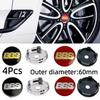 4Pcs 60mm BBS Logo Emblem Badge Car Wheel Center Caps Wheels Hubcaps Auto Hub Rim Cover Replace Car Accessories