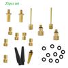 16pcs Bicycle Tire Inflatable Tube Needle Air Hose Adapter Kits Bike Repair Tools Connector Pump Bike Tyre Accessories