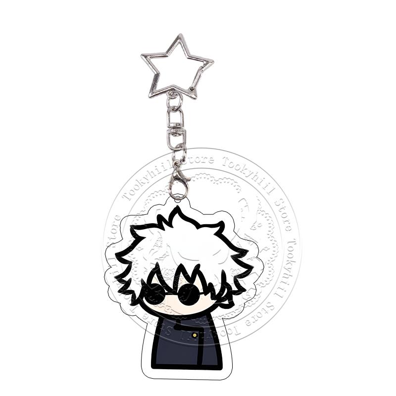 Jujutsu Kaisen Gojo Satoru Acrylic Keychain Exquisite Student Megumi Keyring Bag Decor Pendant Keyring Yuji Birthday Gift