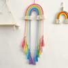 Cotton Rope Wall Ornaments Hand-woven Tassel Tapestry Kawaii Weaving Rainbow Hangings  Nursery