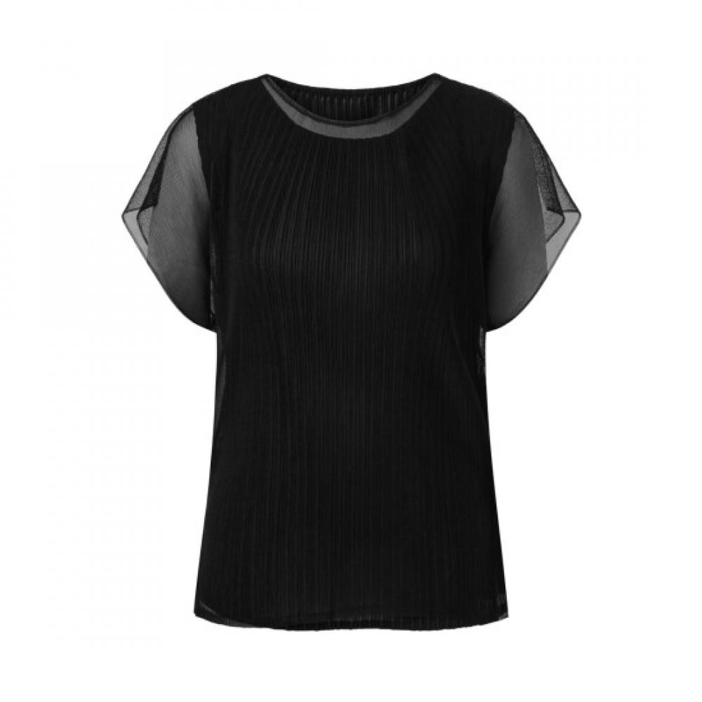 PleaTs Me Dolman Sleeve Mesh Layered T shirT ppTsm125054