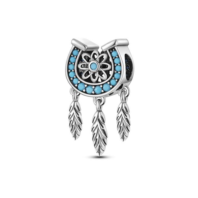 925 Sterling Silver Cz Dangle Baby Footprints wisiorek z motywem zwierzęcym koraliki Fit bransoletka naszyjnik prezent