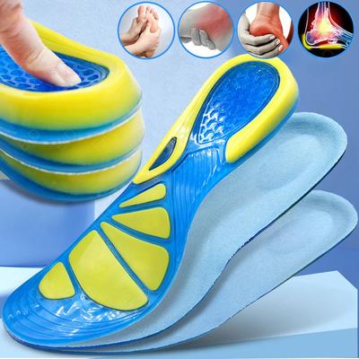 Silikon Anti-Rutsch Gel Weiche Einlegesohlen Orthopädische Fußgewölbestütze Fußschmerzen Massierend Sportschuh Stoßdämpfende Einlegesohlen Polster Mann Frau