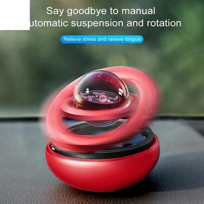 Aluminum Alloy Solar Power Car Aromatherapy Air Freshener-Interstellar Suspension Double Ring Fascinating Diffuser