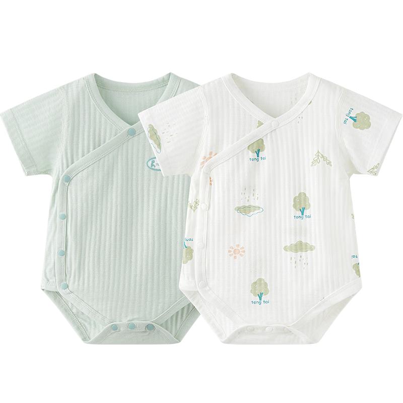 TONGTAI Baby Short Sleeve Cotton Romper