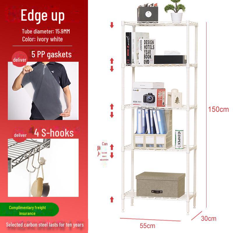 Multi-layer metal storage rack for kitchen, microwave, floor, bathroom, oven seasoning.
