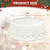 White Knitted Christmas Tree Base Cover Fits 7.5-12 Foot Christmas Tree Modern Country Wind Tree Circle Skirt