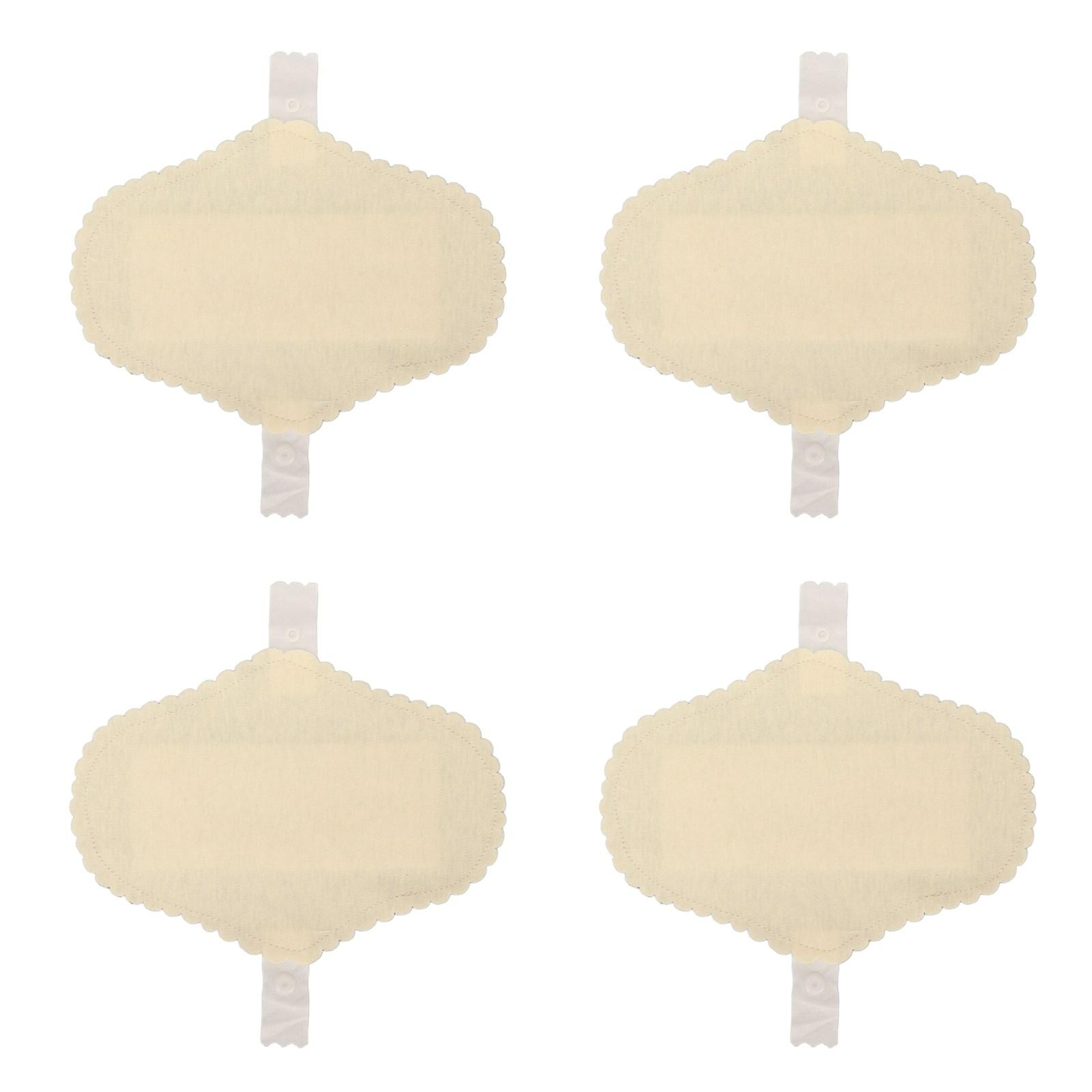 4 Pcs Reusable Sanitary Pad Yellow Breathable Soft Skin Friendly Washable Cotton Cloth Menstrual Pad