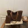 Street Style Leopard Print Tote Bag With Zipper Closure For Daily Use