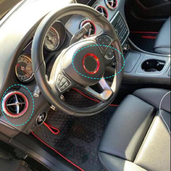 5 Pezzi Anello Decorativo per Uscita Aria Autoadesivo Copertura Apertura Bocchetta Aria Condizionata per A/B