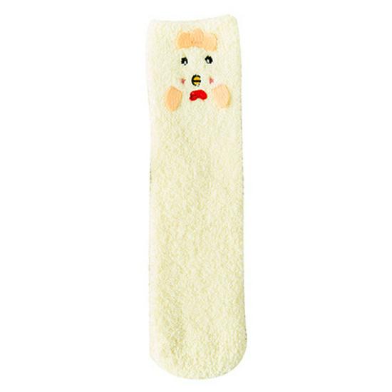 Women's Thick Coral Fleece Mid-Tube Socks: Warm, Non-Shedding, Solid Color – Perfect for Maternity and Floor Wear
