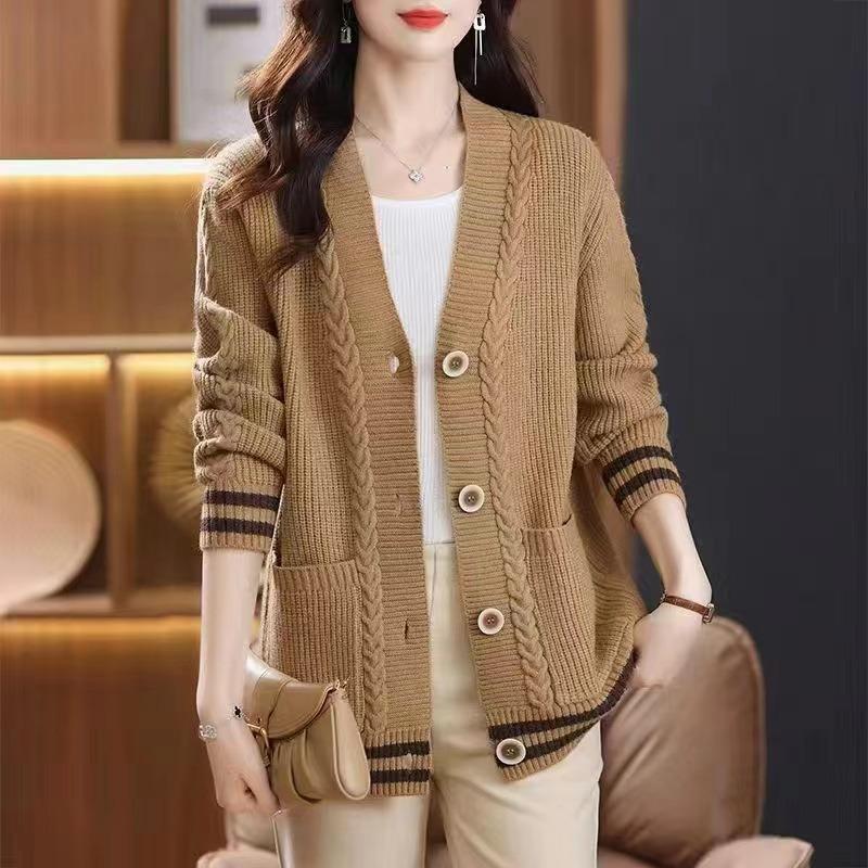 Knitted Cardigan Women's Coat Autumn New Outer Cover Autumn Top Single-breasted Thin Bottoming Coat