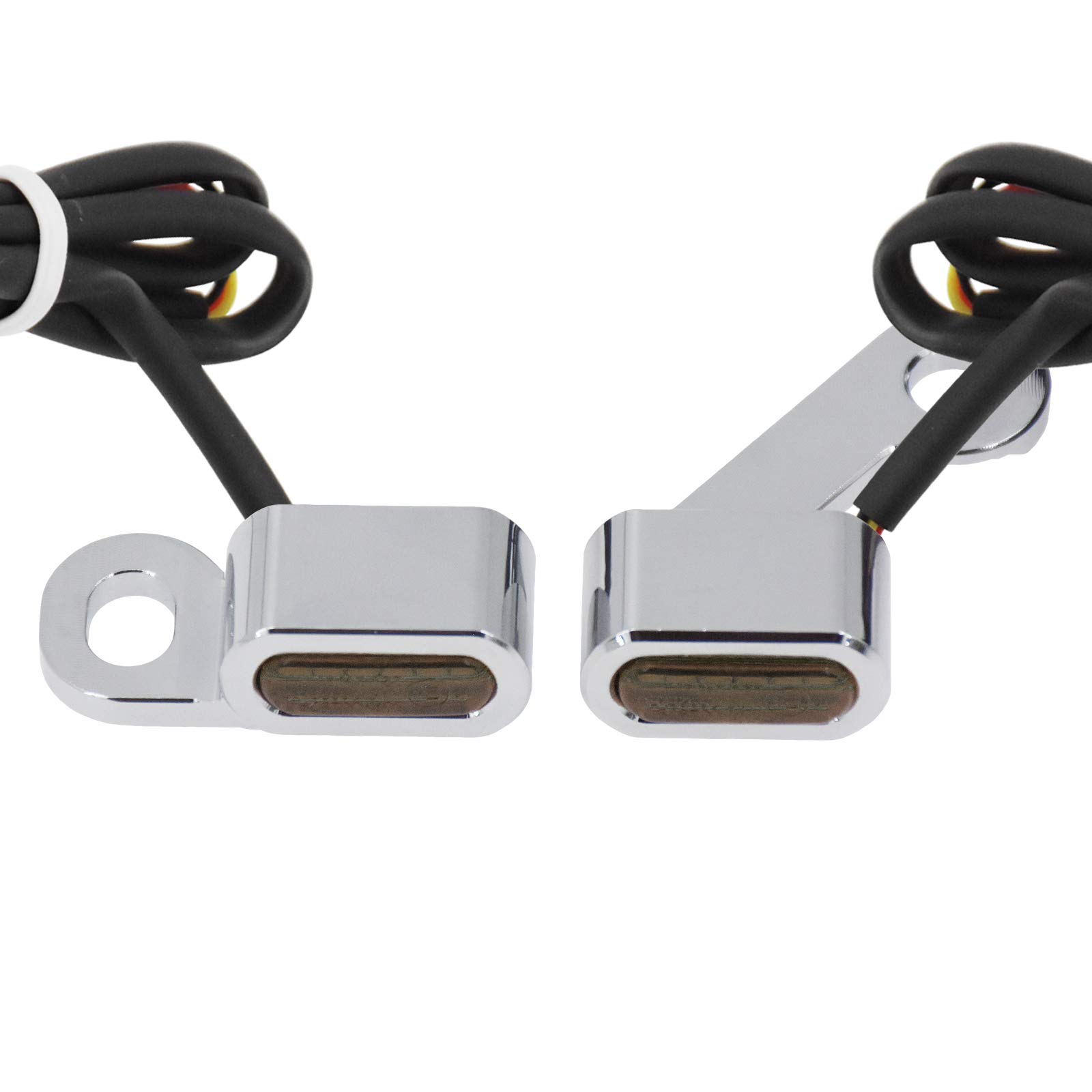 

HDBUBALUS LED Turn Signal Indicator for Harley Touring Softail Slim FLS (B Chrome)