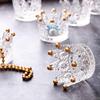 1/2Pcs Unique Crown Candle Holders Glass Candlestick Stand Glass Tea Light Holder  Home Decor