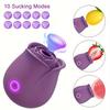 1pc ALWUP Rose Sucking Vibrator for Women, Rechargeable Battery Powered Clitoral Stimulator with 10 Modes