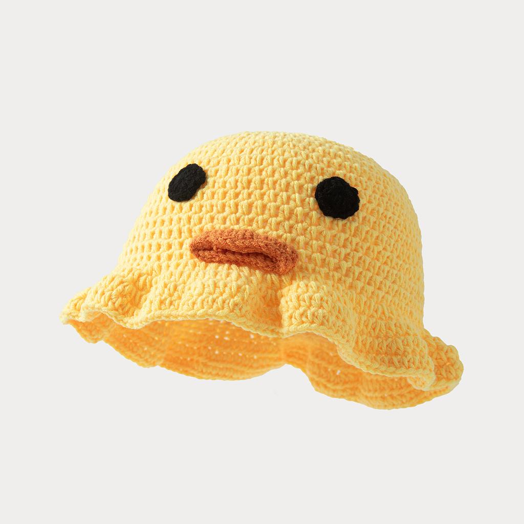 Women Knitted Hats New Cartoon Cute Handcrafted Animal Bucket Hats Autumn Winter 2025 Women's Warm Cold-proof Thicken Caps