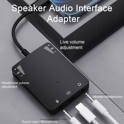 1 Set Audio-Interface-Adapter Schnelle Übertragung Stabile Kompakte Größe Universeller Plug-and-Play Externe Soundkarte Live-Konverter