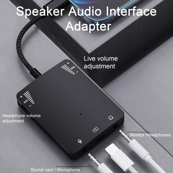 1 sada adaptéru zvukového rozhraní Rychlý přenos Stabilní Kompaktní velikost Univerzální plug-and-Play externí zvukový převodník Live Converter