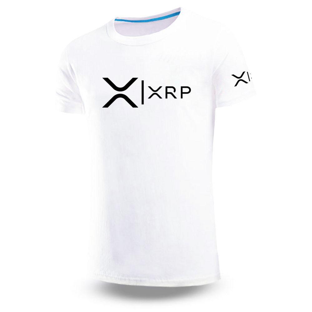 2025 Cryptocurrency Ripple Xrp New Unisexs Summer Round Neck Ordinary Short Sleeve Tshirt Printing Good Quality Comfortable Tops