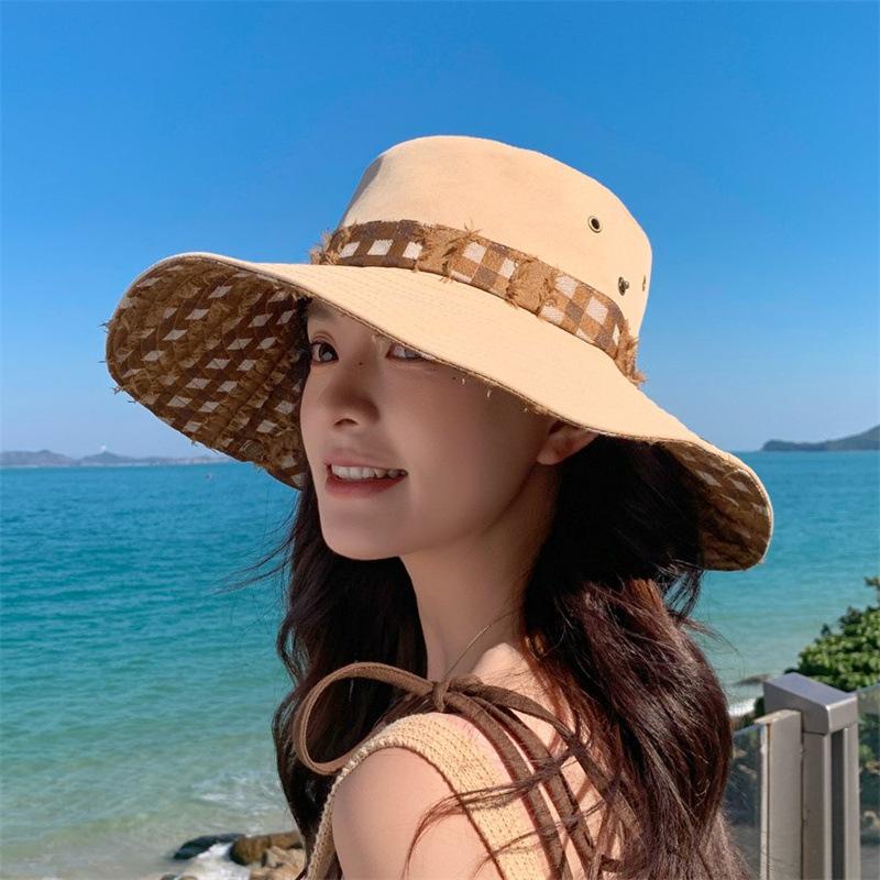 Spring and Summer Ethnic Style Western Cowboy Hat Children's Retro Mountaineering Hat Outdoor Big Brim Sunshade Bucket Hat