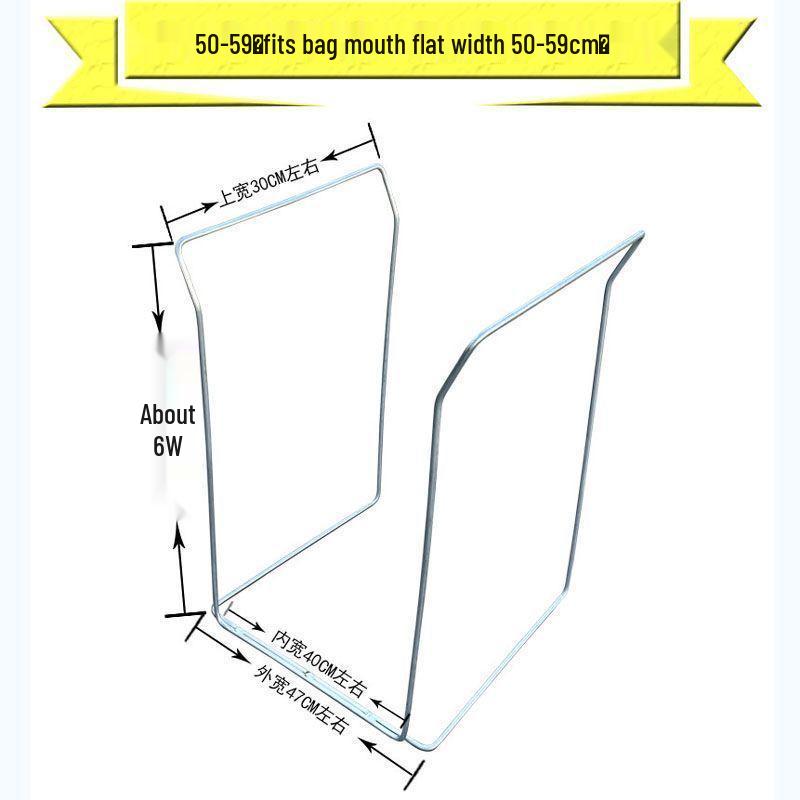 Outdoor Portable Trash Bag Holder - Large Hanging Rack for Camping and Agricultural Use.