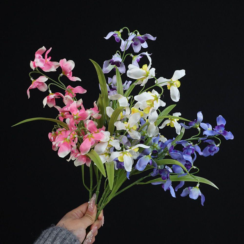 1pcs 50cm Flower Branches  Simulation Flowers Multi-functional Artificial Orchid  Photograph Props
