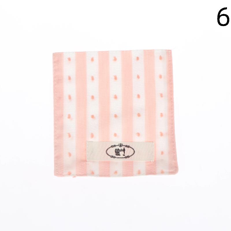 Stripes Polka Dot Coasters Portable Square Cotton Cloth Insulation Pad Soft Hanging Drink Coasters Photography Props