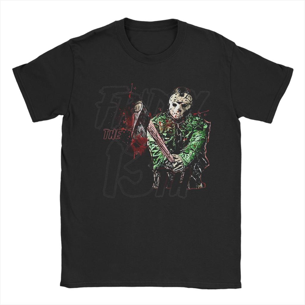 Friday 13th Jason Voorhees Horror Movies T Shirts for Men Women Pure Cotton T-Shirt Round Neck Jason Voorhees  Clothes Gift Idea