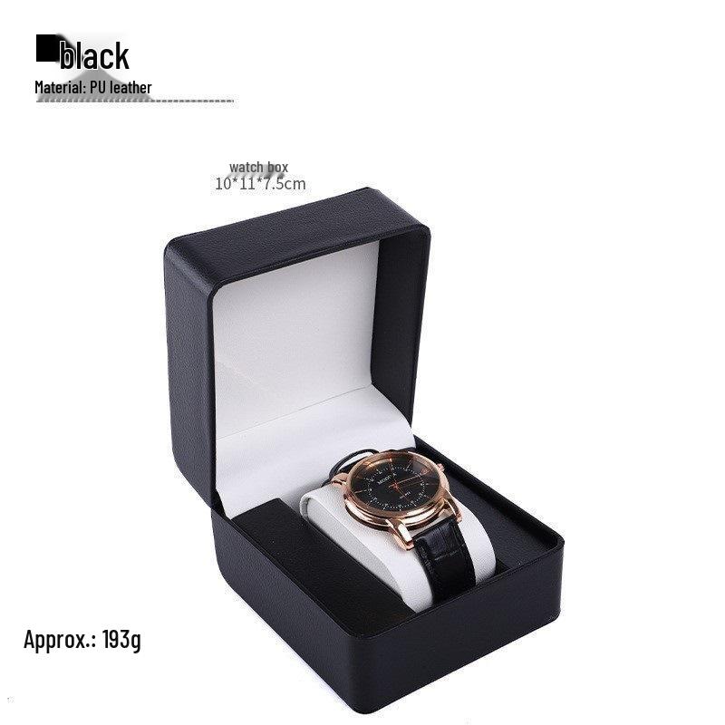 Frosted PU Flip-Top Watch and Jewelry Storage Box