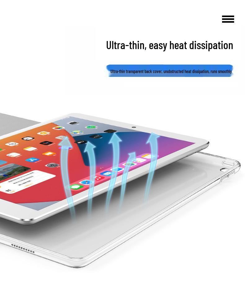 Acrylic Protective Case for Apple iPad 10.2/10.9/11 with Left Pen Slot and TPU Soft Edge