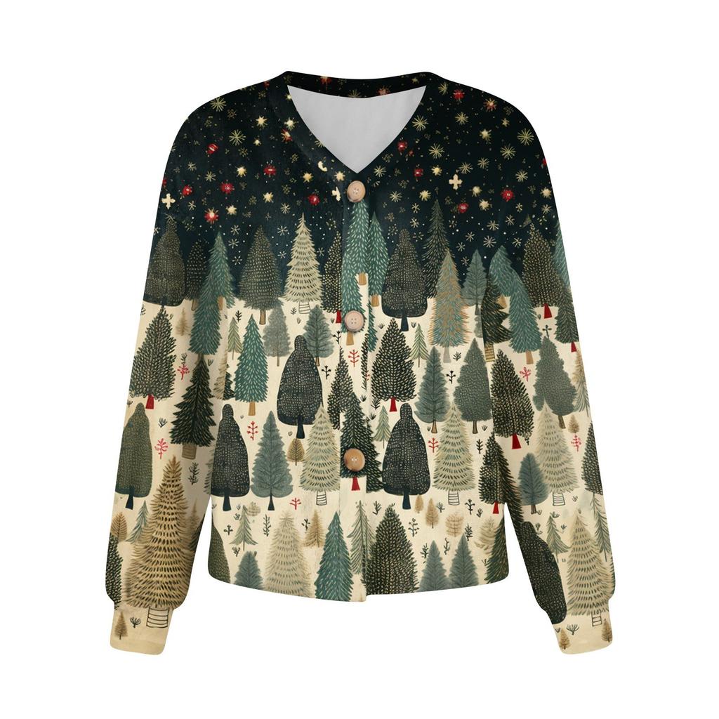 Damenmode Kurzmantel Lässig Langarm Bedruckt Einreihig Plüschjacke Oberteil