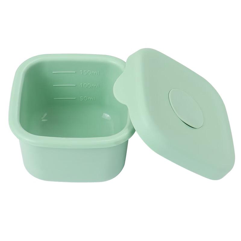 Ruhan Silicone Food Storage Container, 150ml Mugwort Green (3-Pack)