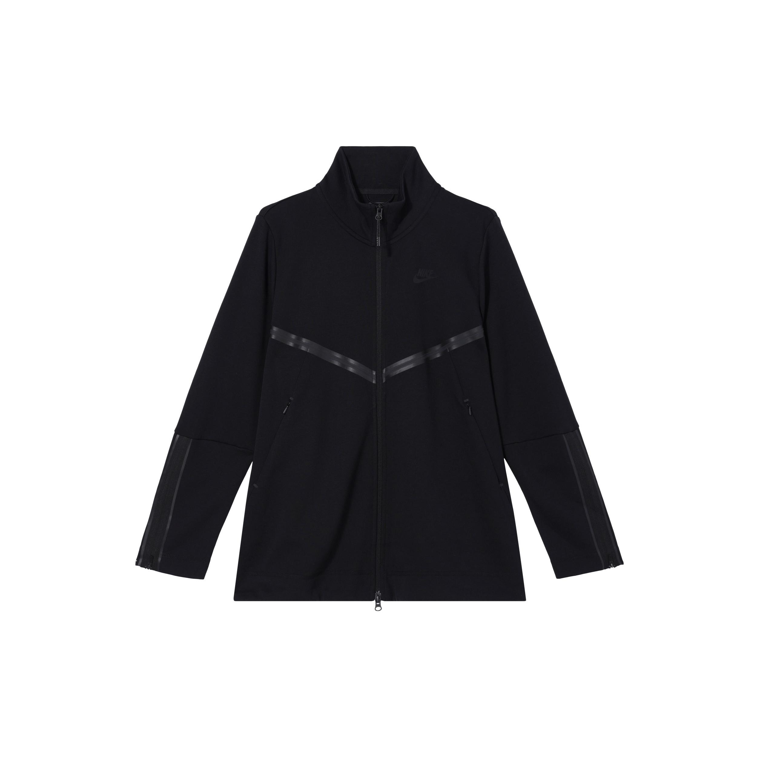 (WMNS) Nike Sportswear Tech Fleece Stand Collar Casual Cozy Black Jacket Women s CW4297-010 S