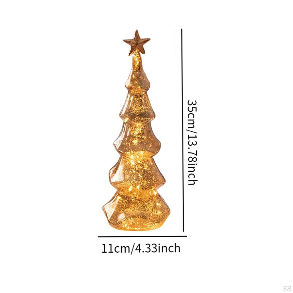 Glas Weihnachtsbaum Figur Licht Dekor beleuchtet Tischplatte